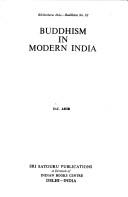 Cover of: Buddhism in modern India