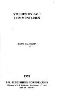 Cover of: Studies on Pali commentaries