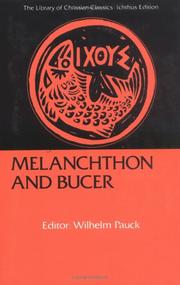 Cover of: Melanchthon and Bucer
