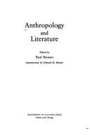 Cover of: Anthropology and literature