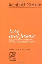 Cover of: Love and justice by Reinhold Niebuhr