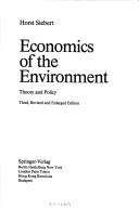 Economics of the environment by Siebert, Horst