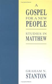 Cover of: A gospel for a new people: studies in Matthew
