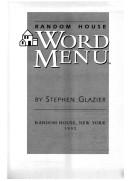 Random House word menu by Stephen Glazier