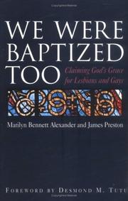 Cover of: We were baptized too by Marilyn Bennett Alexander