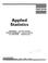 Cover of: Applied statistics