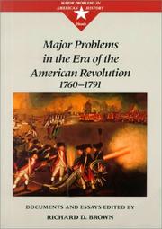 Cover of: Major Problems in the Era of the American Revolution