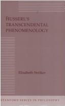 Cover of: Husserl's transcendental phenomenology