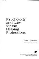 Cover of: Psychology and law for the helping professions by Leland C. Swenson