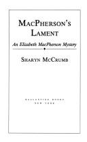 Cover of: MacPherson's lament: an Elizabeth MacPherson mystery