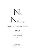 Cover of: No nature: new and selected poems