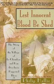 Lest innocent blood be shed by Philip Paul Hallie