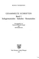 Cover of: Gesammelte Schriften by Rudolf Thurneysen