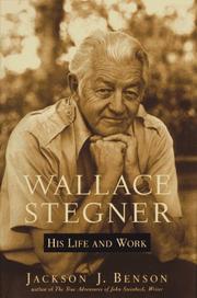 Cover of: Wallace Stegner by Jackson J. Benson