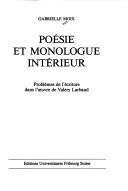 Poésie et monologue intérieur by Gabrielle Moix