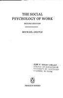 Cover of: The social psychology of work