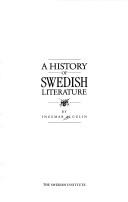 Cover of: A history of Swedish literature