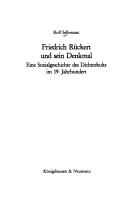 Friedrich Rückert und sein Denkmal by Rolf Selbmann