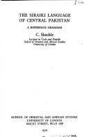 Cover of: The Siraiki language of Central Pakistan: a reference grammar