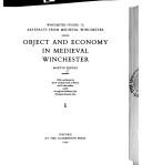 Object and economy in medieval Winchester : artefacts from medieval Winchester