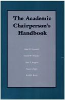 Cover of: The Academic chairperson's handbook