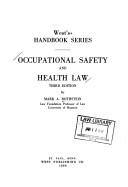 Cover of: Occupational safety and health law