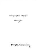 Cover of: Principios y fines del Quijote
