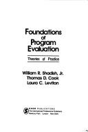 Foundations of program evaluation by William R. Shadish