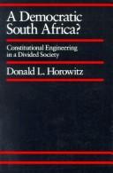 Cover of: A democratic South Africa?: constitutional engineering in a divided society