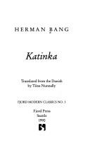 Katinka by Herman Bang