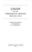 Cover of: On the therapeutic method: Books and [sic] I and II