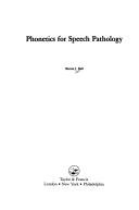 Phonetics for speech pathology