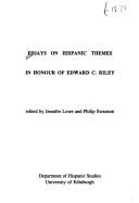 Cover of: Essays on Hispanic themes in honour of Edward C. Riley