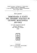 Cover of: Democrazia e stato nel pensiero politico di Giuseppe Montanelli, 1813-1862 by Paolo Bagnoli