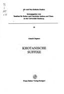 Cover of: Khotanische Suffixe