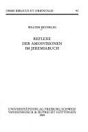 Cover of: Reflexe der Amosvisionen im Jeremiabuch