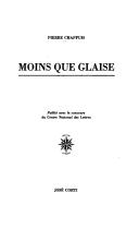 Cover of: Moins que glaise