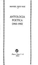 Cover of: Antología poética: 1963-1983