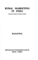 Cover of: Rural marketing in India by Rajagopal