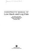Chiropractic manual of low back and leg pain