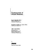 Cover of: Fundamentals of private pensions by Dan Mays McGill