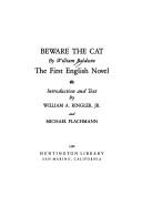 Cover of: Beware the cat: the first English novel