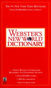 Cover of: Webster's New World dictionary by Victoria Neufeldt, editor in chief ; Andrew N. Sparks, project editor.