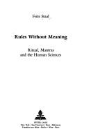 Cover of: Rules without meaning by Frits Staal