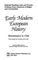 Cover of: Early modern European history : Renaissance to 1789