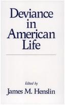 Cover of: Deviance in American life
