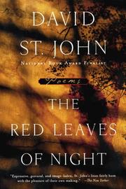 Cover of: The Red Leaves of Night: Poems