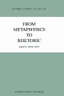 Cover of: From metaphysics to rhetoric