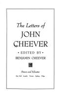 The  letters of John Cheever by John Cheever, John Cheever