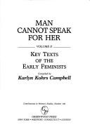 Cover of: Man cannot speak for her